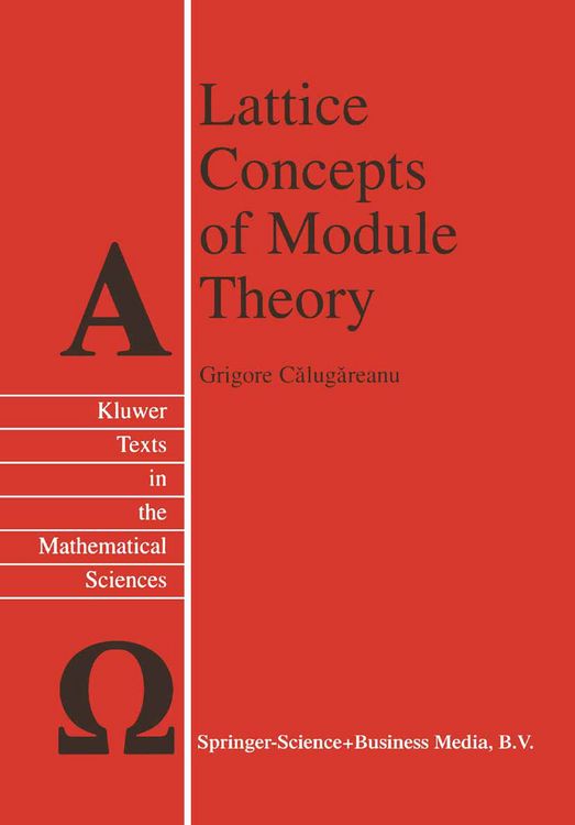 Produktbild: Lattice Concepts of Module Theory