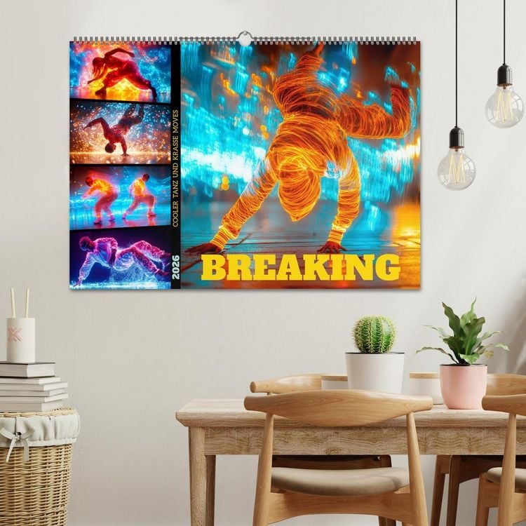 Produktbild: BREAKING Cooler Tanz und krasse Moves (Wandkalender 2026 DIN A2 quer), CALVENDO Monatskalender