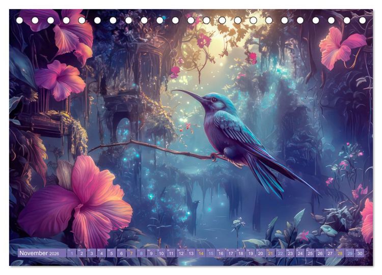 Produktbild: Art Nouveau trifft M&auml;rchenwelt (Tischkalender 2026 DIN A5 quer), CALVENDO Monatskalender