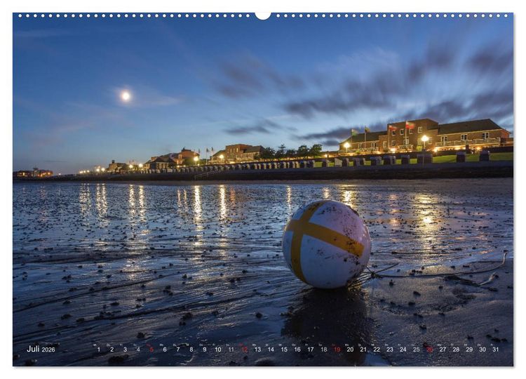 Produktbild: Nachts in Wilhelmshaven Edition mit maritimen Motiven (Wandkalender 2026 DIN A2 quer), CALVENDO Monatskalender