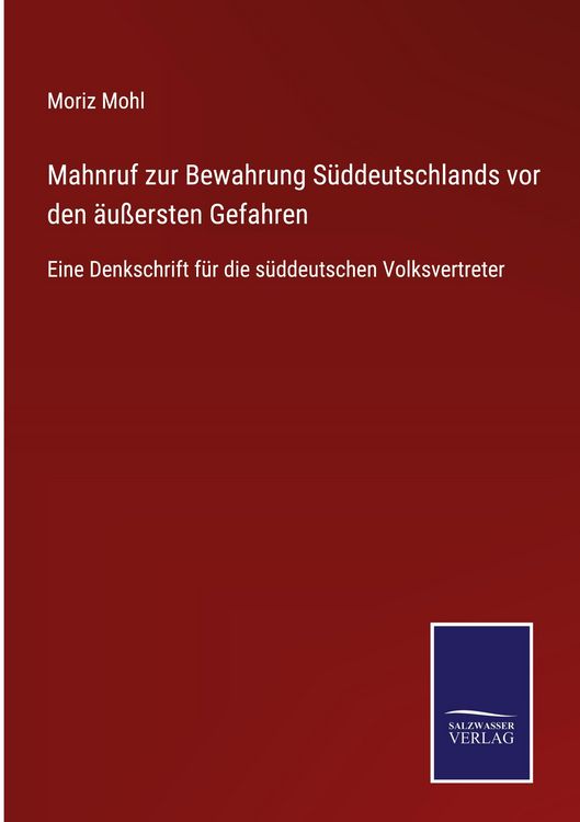 Produktbild: Mahnruf zur Bewahrung S&uuml;ddeutschlands vor den &auml;u&szlig;ersten Gefahren