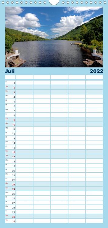 Produktbild: Familienplaner Schottland - Wildes Land im Norden (Wandkalender 2022 , 21 cm x 45 cm, hoch)