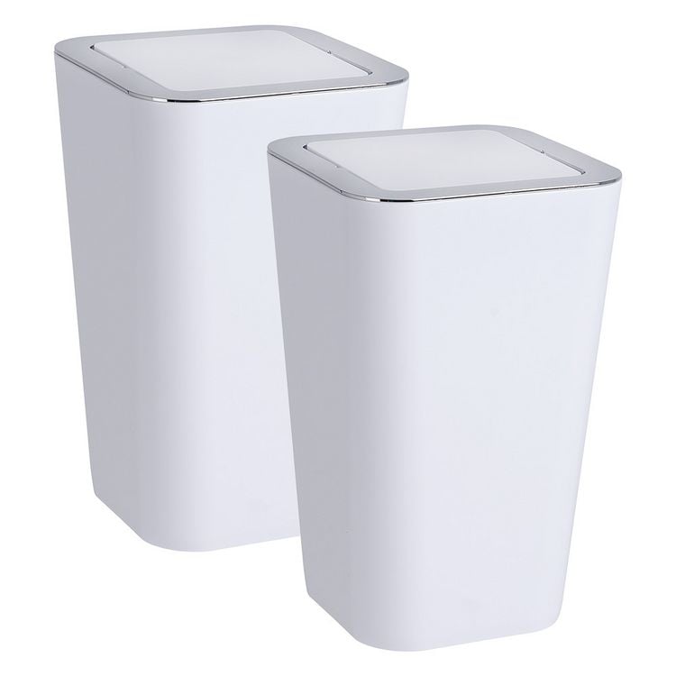 Produktbild: Schwingdeckeleimer Mod. Candy White 2er Set, je 6 Liter