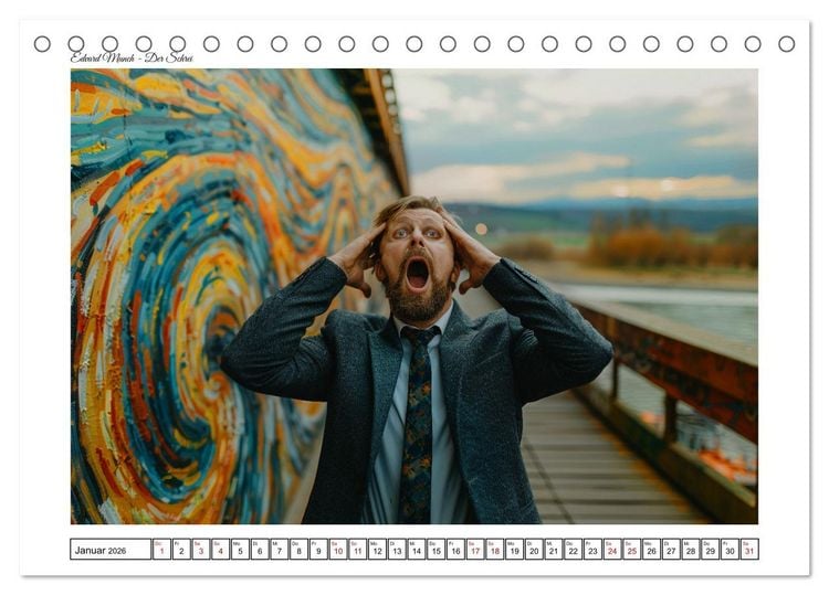 Produktbild: Alte Meister auf Zeitreise (Tischkalender 2026 DIN A5 quer), CALVENDO Monatskalender