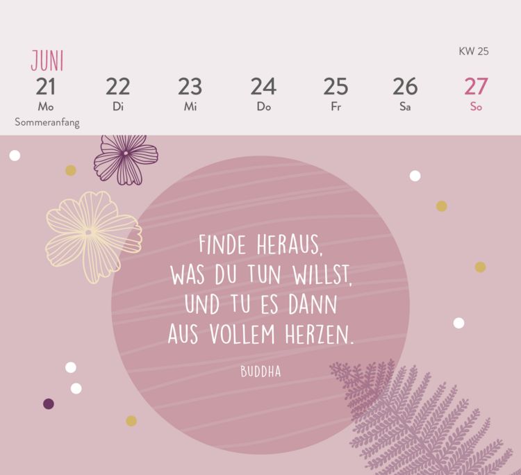 Produktbild: Mini-Wochenkalender 2027: Einatmen. Ausatmen. Sein.