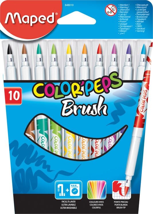 Produktbild: Maped Pinselstifte Color'Peps Brush 10 St&uuml;ck Kartonetui