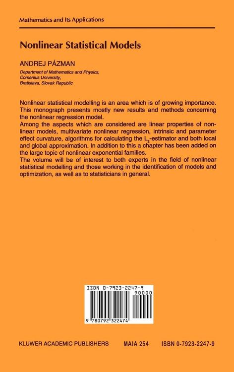 Produktbild: Nonlinear Statistical Models