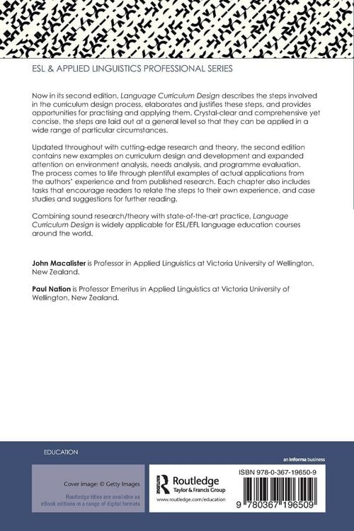 Produktbild: Language Curriculum Design