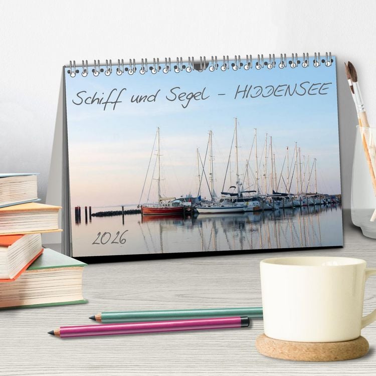 Produktbild: Schiff und Segel - HIDDENSEE (Tischkalender 2026 DIN A5 quer), CALVENDO Monatskalender