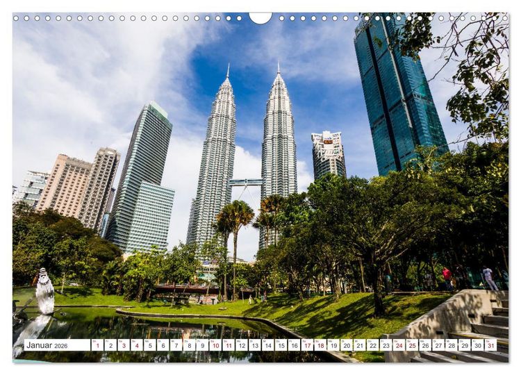 Produktbild: Kuala Lumpur einfach liebenswert (Wandkalender 2026 DIN A3 quer), CALVENDO Monatskalender
