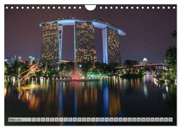 Produktbild: Singapur entdecken (Wandkalender 2026 DIN A4 quer), CALVENDO Monatskalender