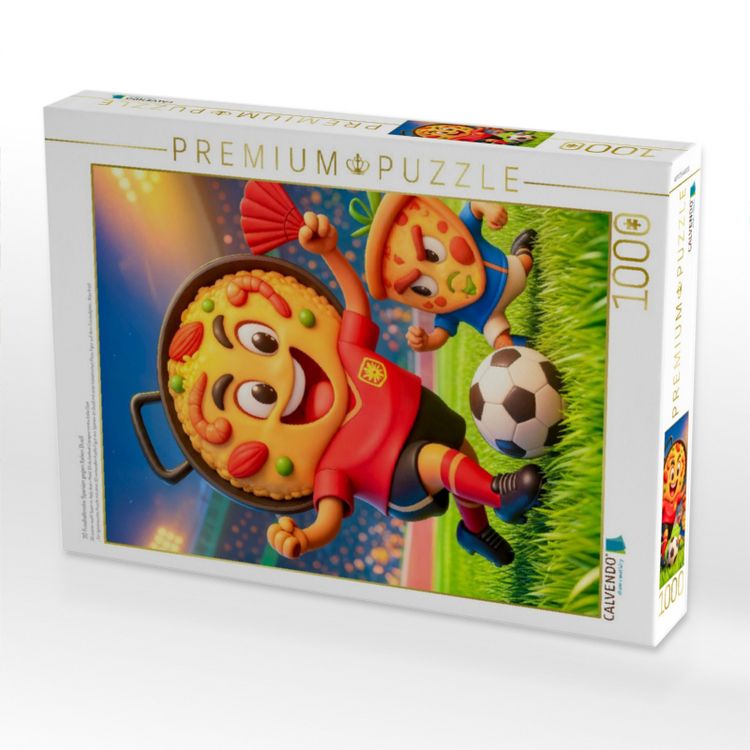 Produktbild: CALVENDO Puzzle 3D Fussballmotiv Spanien gegen Italien Duell | 1000 Teile Lege-Gr&ouml;&szlig;e 64x48cm Foto-Puzzle f&uuml;r gl&uuml;ckliche Stunden