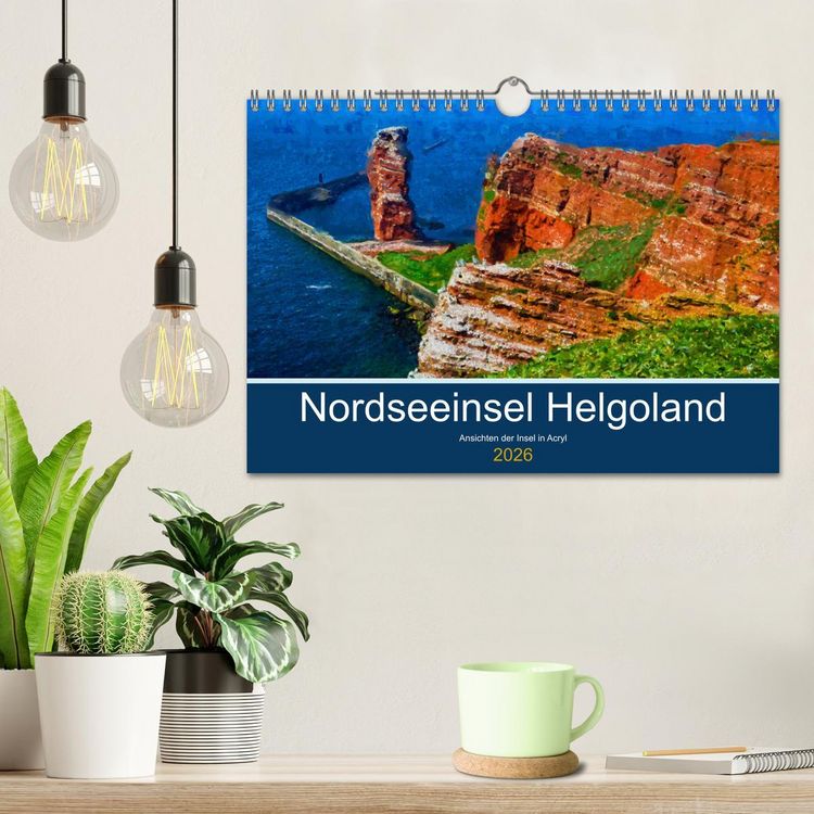 Produktbild: Nordseeinsel Helgoland - Ansichten der Insel in Acryl (Wandkalender 2026 DIN A4 quer), CALVENDO Monatskalender