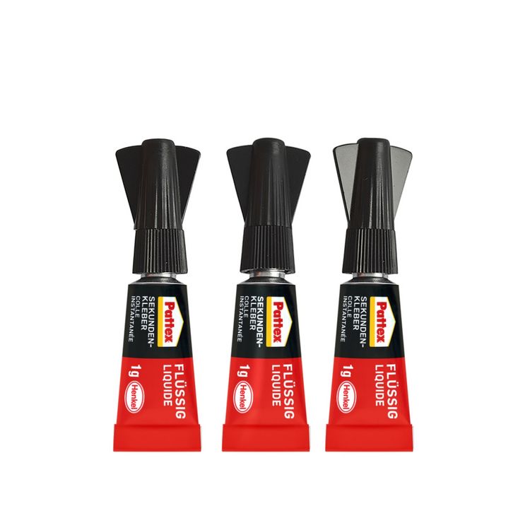 Produktbild: Pattex Kleben Pattex Sekundenkleber Fl&uuml;ssig Mini Trio, 3 1 g