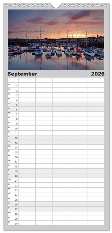 Produktbild: Familienplaner 2026 - Schottland mit 5 Spalten (Wandkalender, 21 x 45 cm) CALVENDO