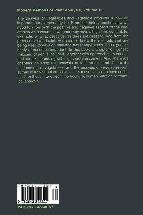 Produktbild: Vegetables and Vegetable Products