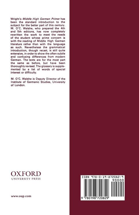 Produktbild: A Middle High German Reader