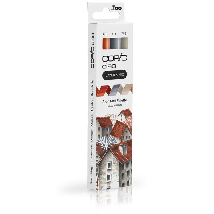 Produktbild: Copic Marker Set Ciao LAYER&MIX Architect Palette 3 St&uuml;ck Faltschachtel