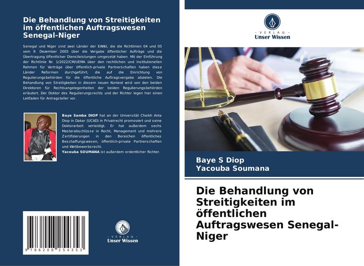 Produktbild: Die Behandlung von Streitigkeiten im &ouml;ffentlichen Auftragswesen Senegal-Niger