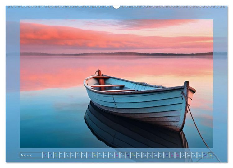 Produktbild: Faszination Spiegelung - in der Natur (hochwertiger Premium Wandkalender 2026 DIN A2 quer), Kunstdruck in Hochglanz