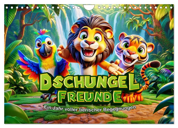 Produktbild: Dschungel-Freunde: Ein Jahr voller tierischer Begegnungen (Wandkalender 2026 DIN A4 quer), CALVENDO Monatskalender