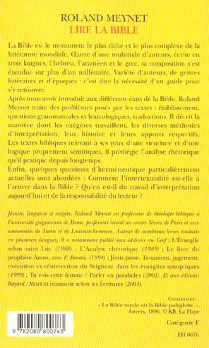 Produktbild: Lire la Bible