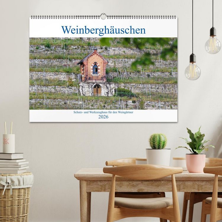 Produktbild: Weinbergh&auml;uschen - Schutz- und Werkzeughaus f&uuml;r den Weing&auml;rtner (Wandkalender 2026 DIN A2 quer), CALVENDO Monatskalender