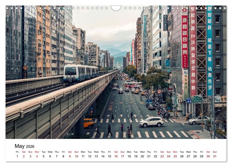 Produktbild: A Journey In Taipei (Wall Calendar 2026 DIN A3 landscape), CALVENDO 12 Month Wall Calendar