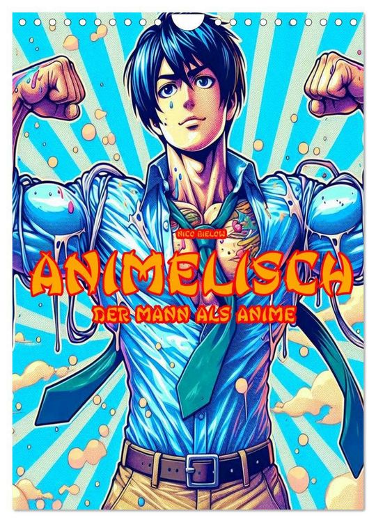 Produktbild: Animelisch der Mann als Anime (Wandkalender 2026 DIN A4 hoch), CALVENDO Monatskalender