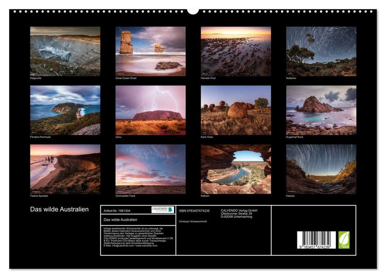 Produktbild: Das wilde Australien (hochwertiger Premium Wandkalender 2026 DIN A2 quer), Kunstdruck in Hochglanz