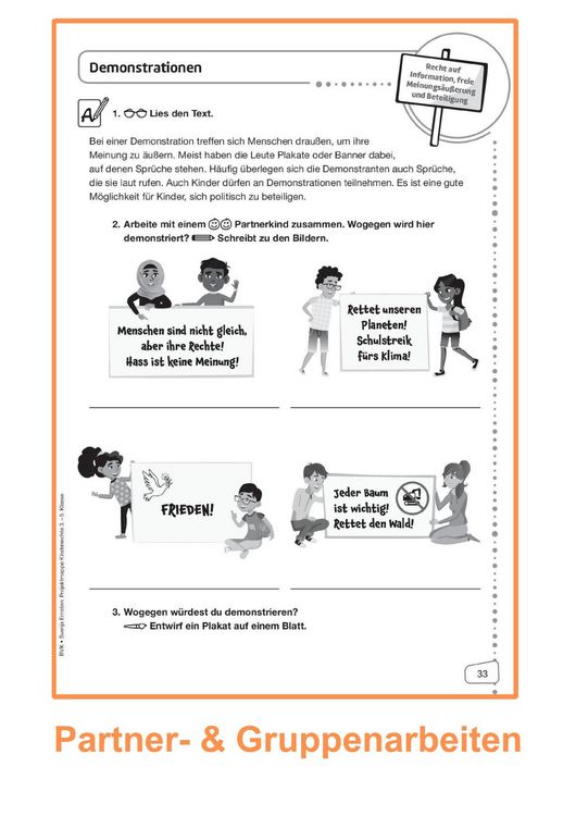 Produktbild: Projektmappe Kinderrechte 3. - 5. Klasse