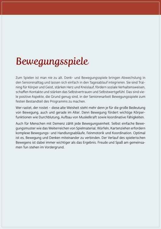 Produktbild: Aktives Ged&auml;chtnistraining f&uuml;r Senioren mit Bewegungen. So halten Sie Kopf und K&ouml;rper fit