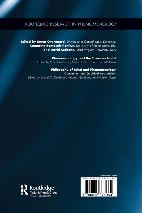 Produktbild: Philosophy of Mind and Phenomenology