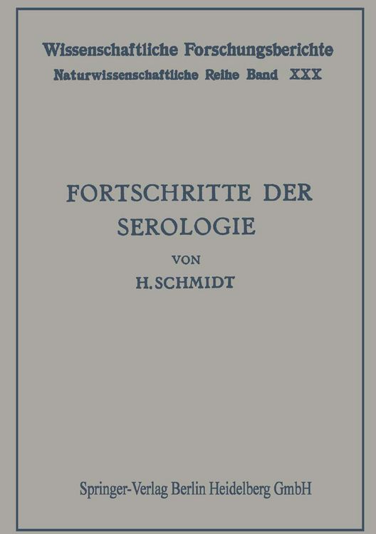 Produktbild: Fortschritte der Serologie