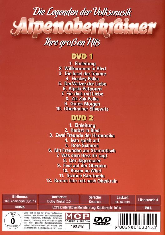 Produktbild: Alpenoberkrainer - Ihre gro&szlig;en Hits [2 DVDs]