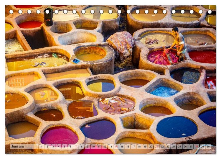 Produktbild: Marokko: Marrakesch, Atlas, Sahara, F&egrave;s (Tischkalender 2026 DIN A5 quer), CALVENDO Monatskalender