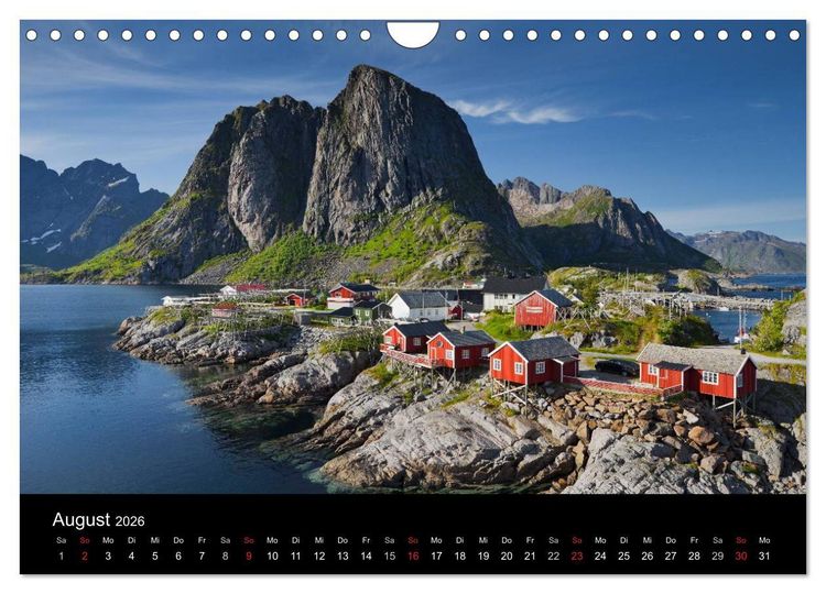 Produktbild: Traumziel Norwegen 2026 (Wandkalender 2026 DIN A4 quer), CALVENDO Monatskalender