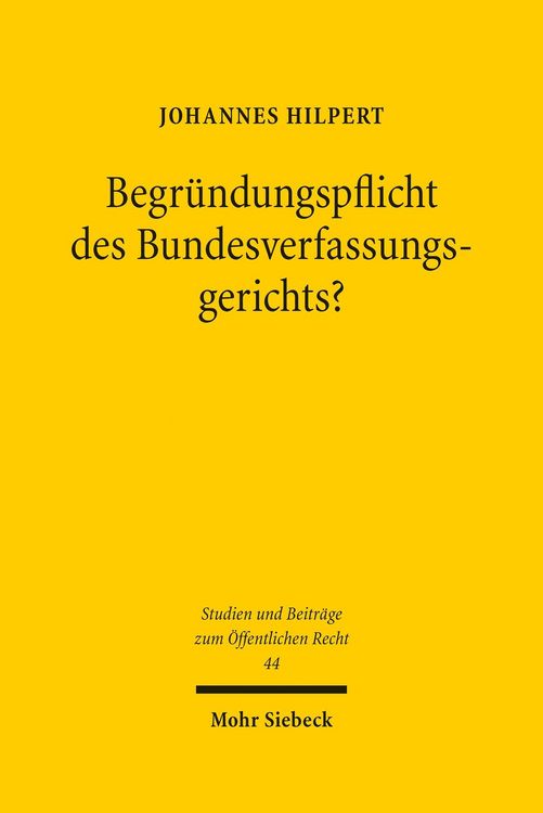 Produktbild: Begr&uuml;ndungspflicht des Bundesverfassungsgerichts?