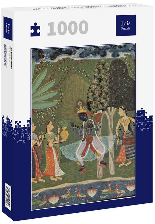 Produktbild: Lais Puzzle Indischer Maler um 1660 - R&acirc;gm&acirc;l&acirc;-Serie,  Vasanta R&acirc;gin&icirc;, Krishna tanzt zur Musik zweier M&auml;dchen 1000 Teile