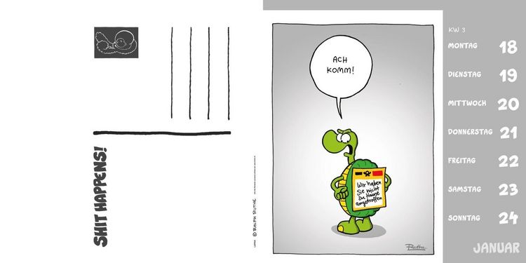 Produktbild: Shit happens! Postkartenkalender 2027