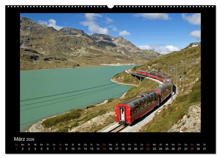 Produktbild: Oberengadin (hochwertiger Premium Wandkalender 2026 DIN A2 quer), Kunstdruck in Hochglanz