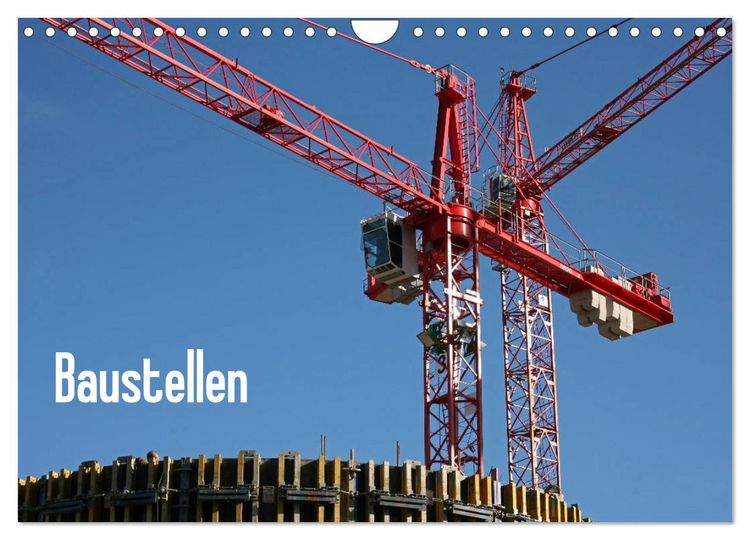 Produktbild: Baustellen (Wandkalender 2026 DIN A4 quer), CALVENDO Monatskalender