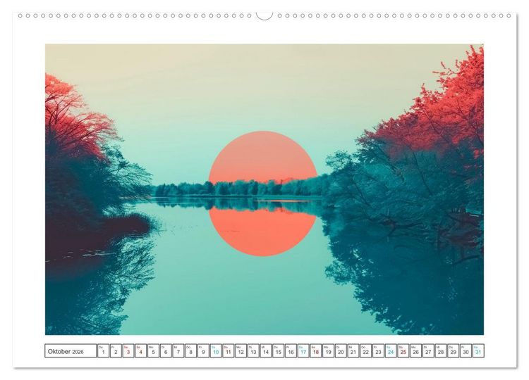 Produktbild: Verzerrte Wirklichkeiten (hochwertiger Premium Wandkalender 2026 DIN A2 quer), Kunstdruck in Hochglanz