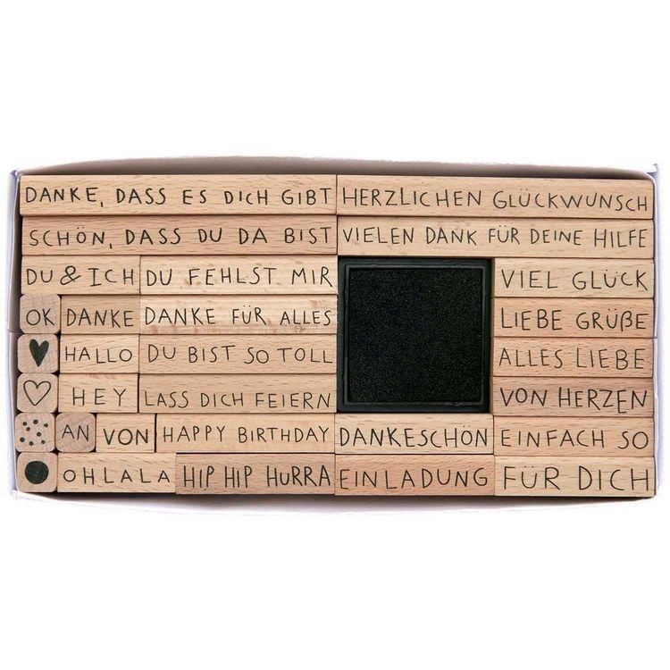 Produktbild: Stempelset Text, Deutsch, 100%