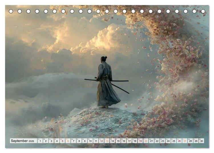 Produktbild: Die Seele des Schwertes &ndash; Samurai im Bild (Tischkalender 2026 DIN A5 quer), CALVENDO Monatskalender