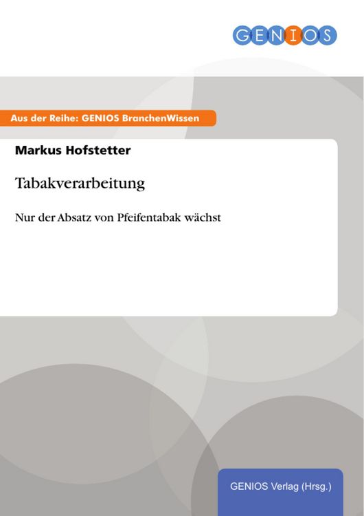 Produktbild: Tabakverarbeitung