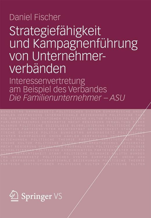 Produktbild: Strategief&auml;higkeit und Kampagnenf&uuml;hrung von Unternehmerverb&auml;nden
