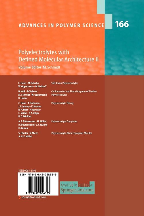 Produktbild: Polyelectrolytes with Defined Molecular Architecture II
