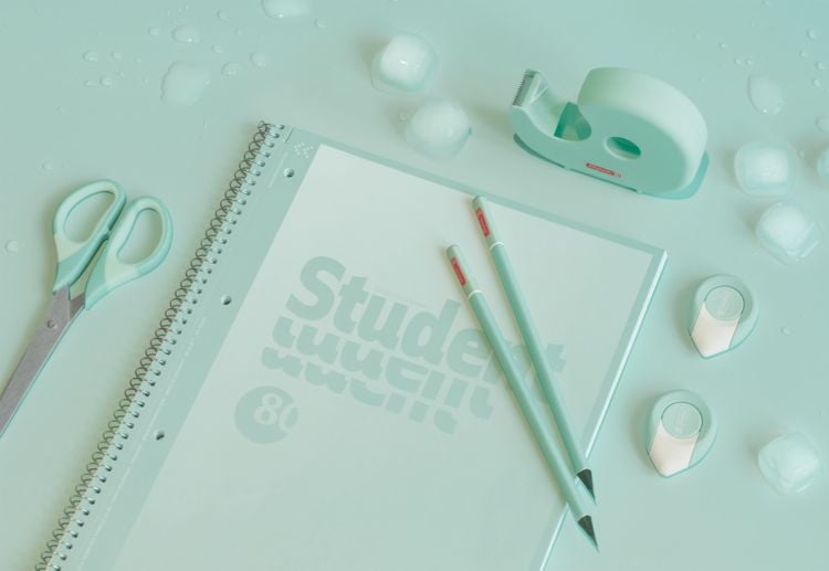 Produktbild: Brunnen Collegeblock Premium Student Colour Code &brvbar; A4, Lineatur 28, 80 Blatt, mint