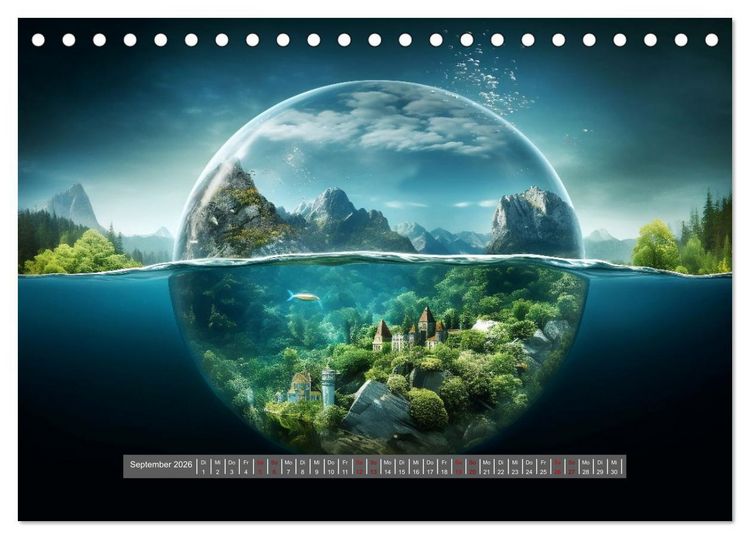 Produktbild: Am Grunde des Meeres (Tischkalender 2026 DIN A5 quer), CALVENDO Monatskalender